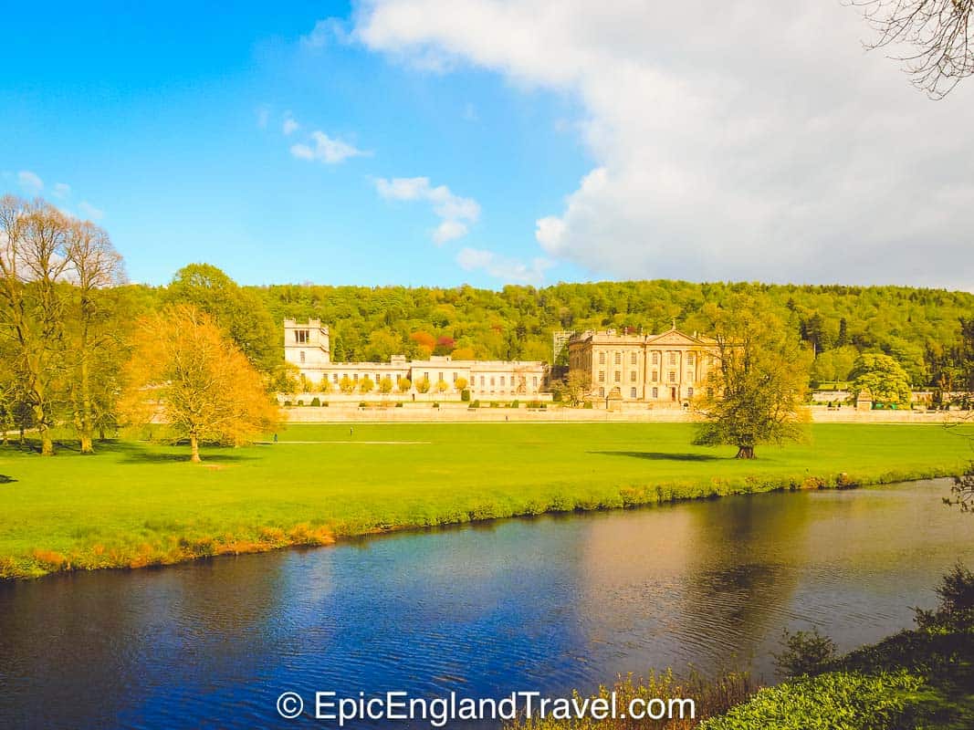 Chatsworth House with its beautiful parkland