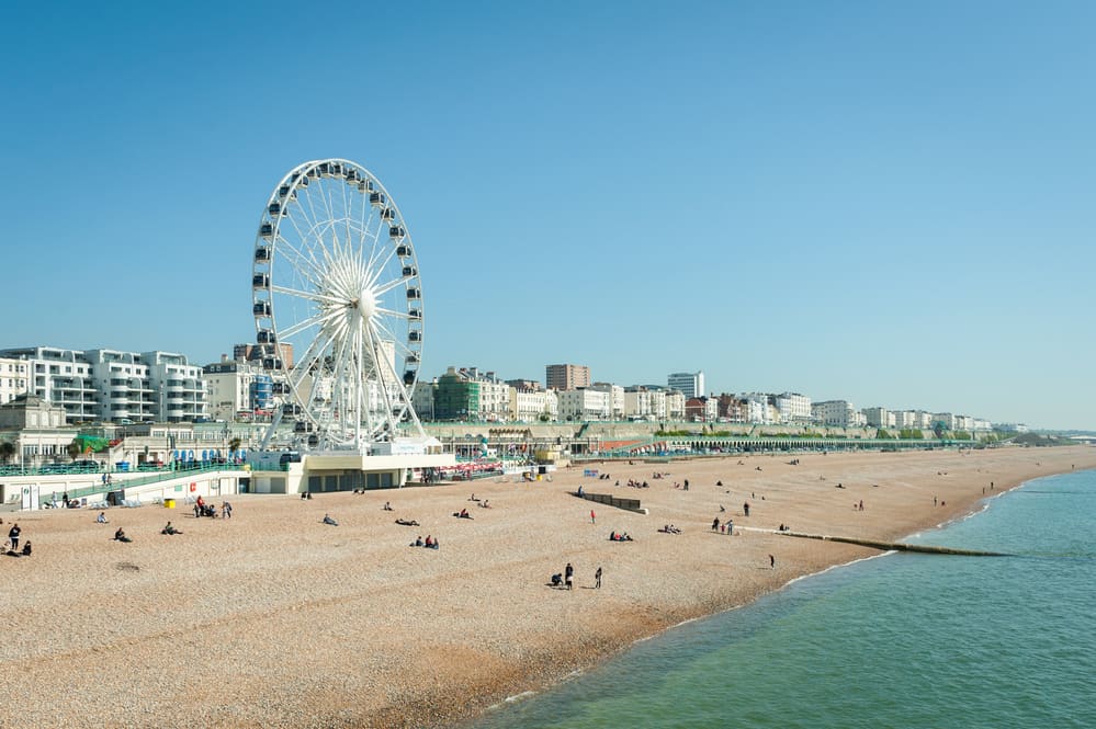 Brighton beach in England