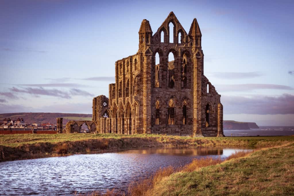 The ruins of Whitby Abbey in Yorkshire