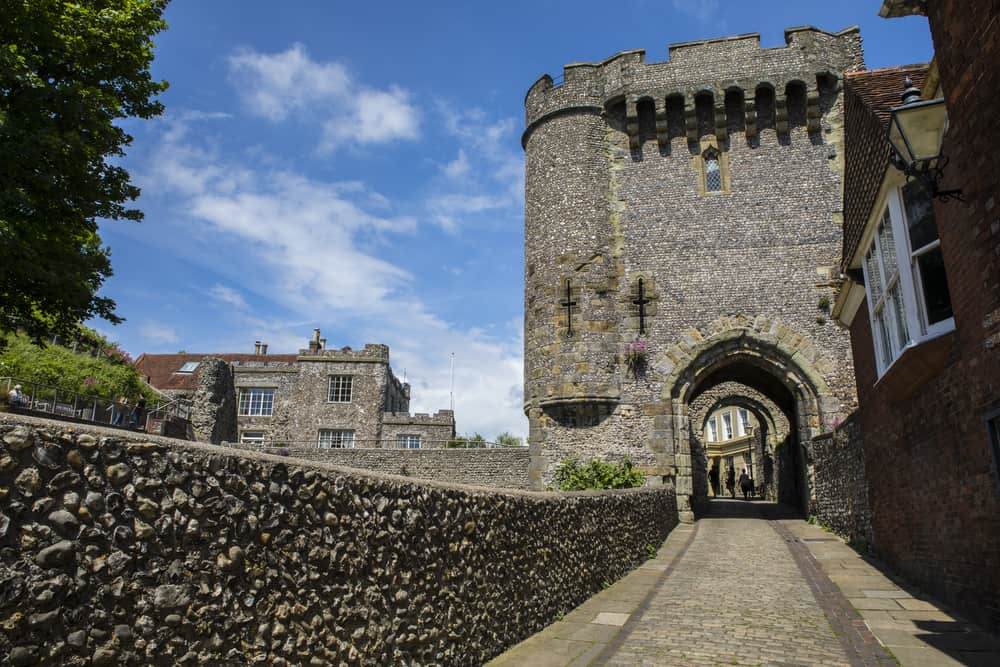 The Barbican Gate at Lewes Castle in East Sussex