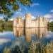 Historic Bodiam Castle in East Sussex, England