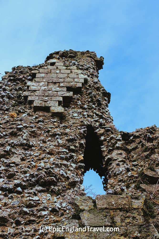 Pevensey wall opening for a window