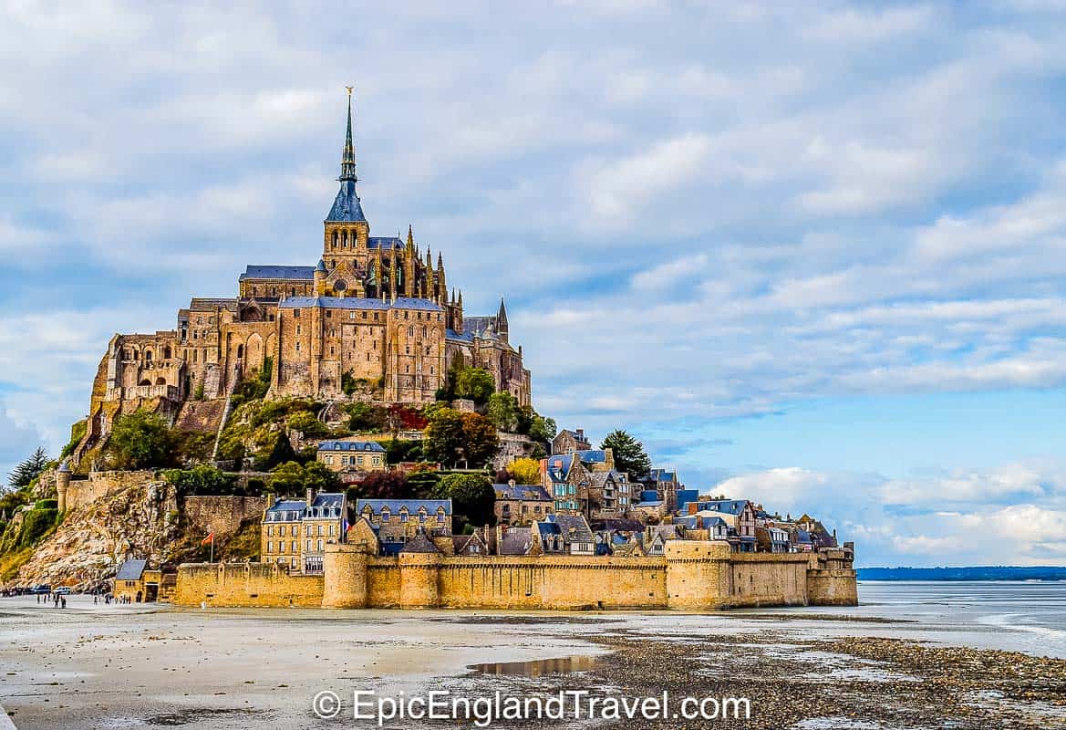 St Michaels Mount Cornwall at low tide