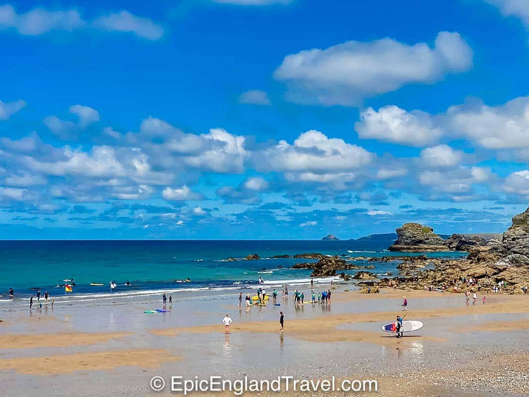 The beach at St Agnes near Newquay