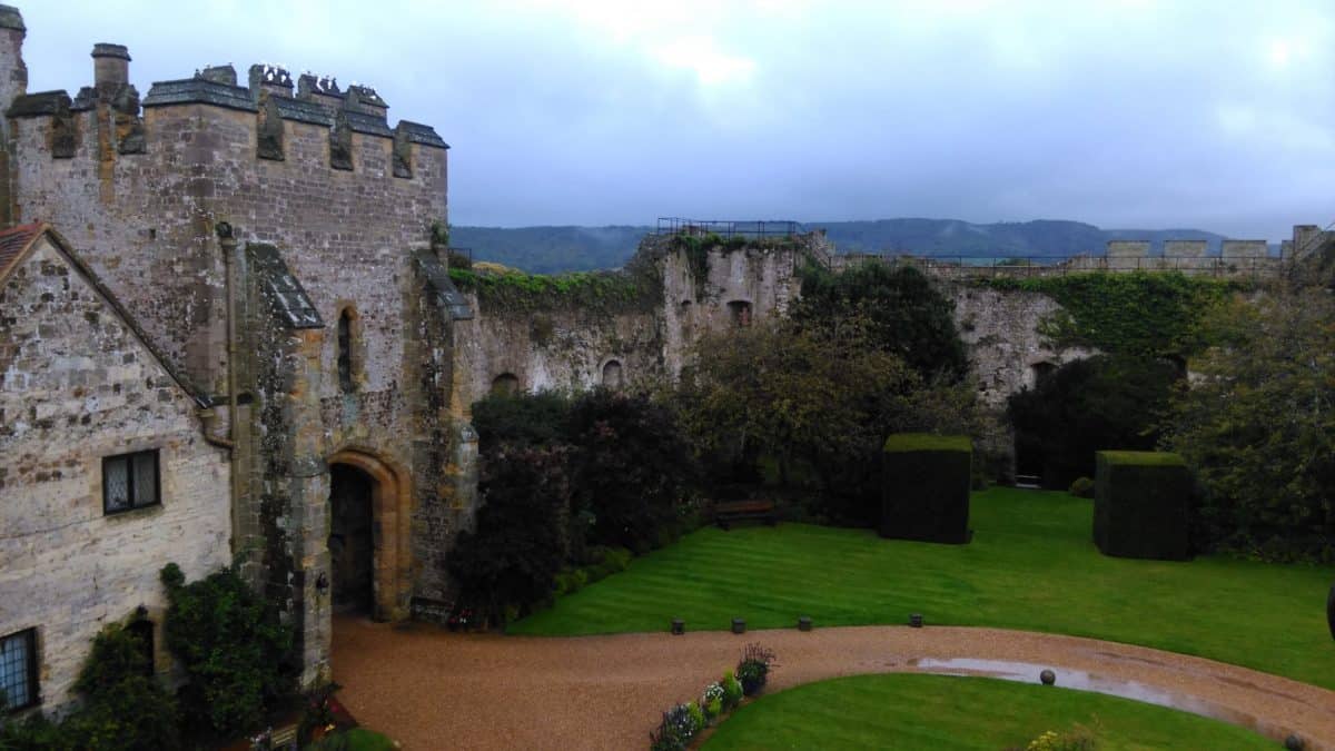 A gate to Arundel Castle in West Sussex England