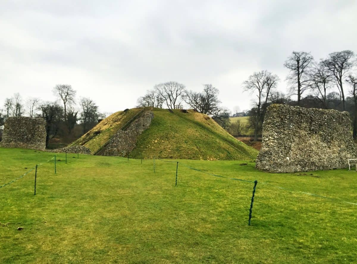 the ruins of Berkhamsted Castle near the Chilterns