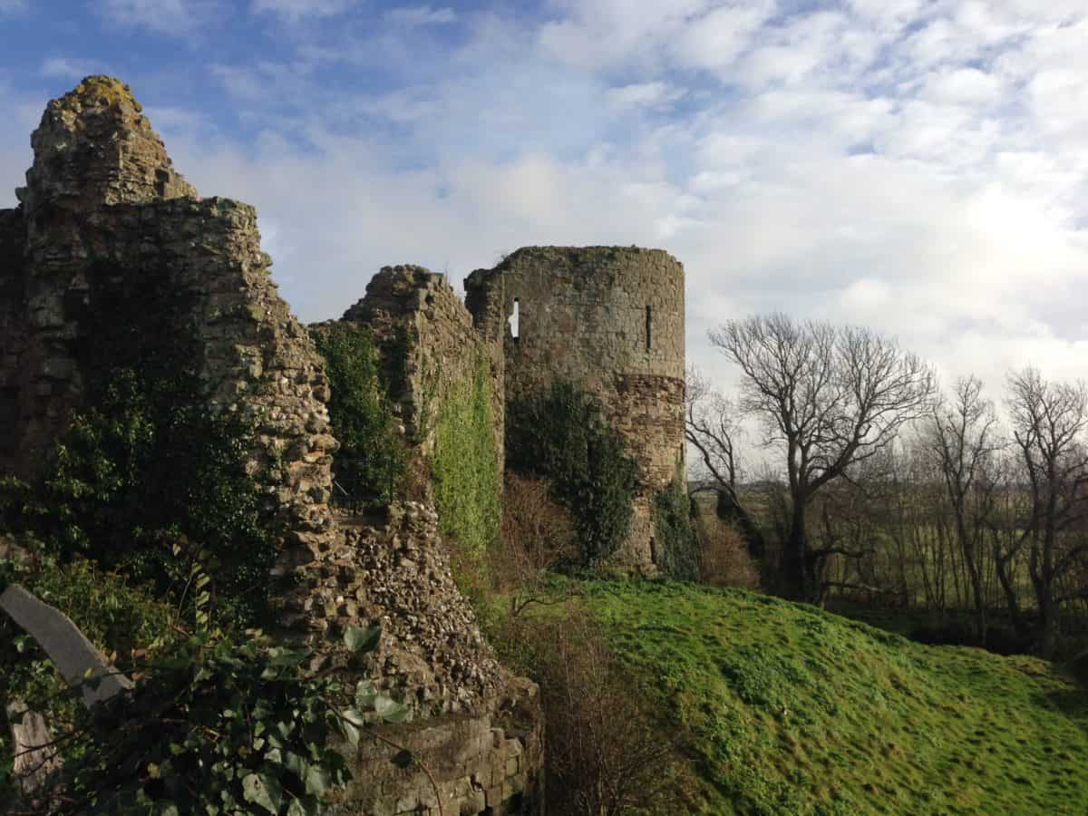 The ruins of Pevensey Castle 